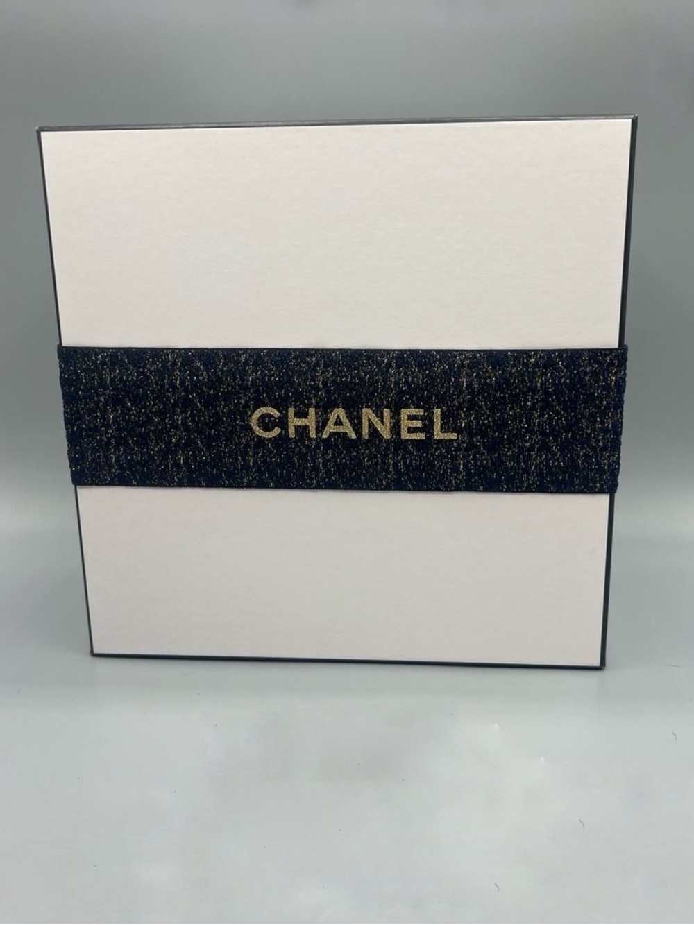 Chanel White Box with Shimmer Ribbon